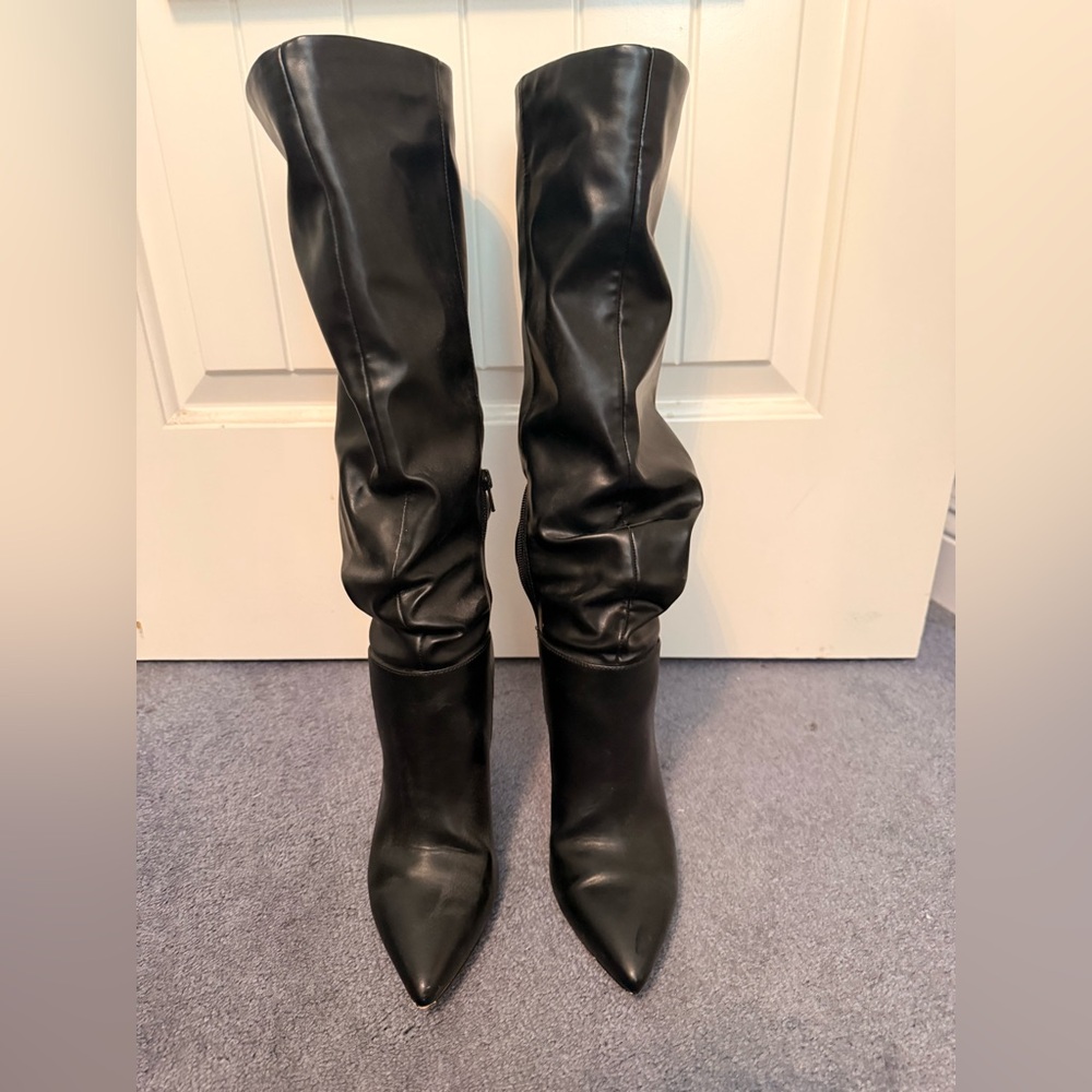 Jessica Simpson Black Slouchy Heeled Boots